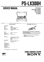 Sony PS-LX300H - Service Manual 